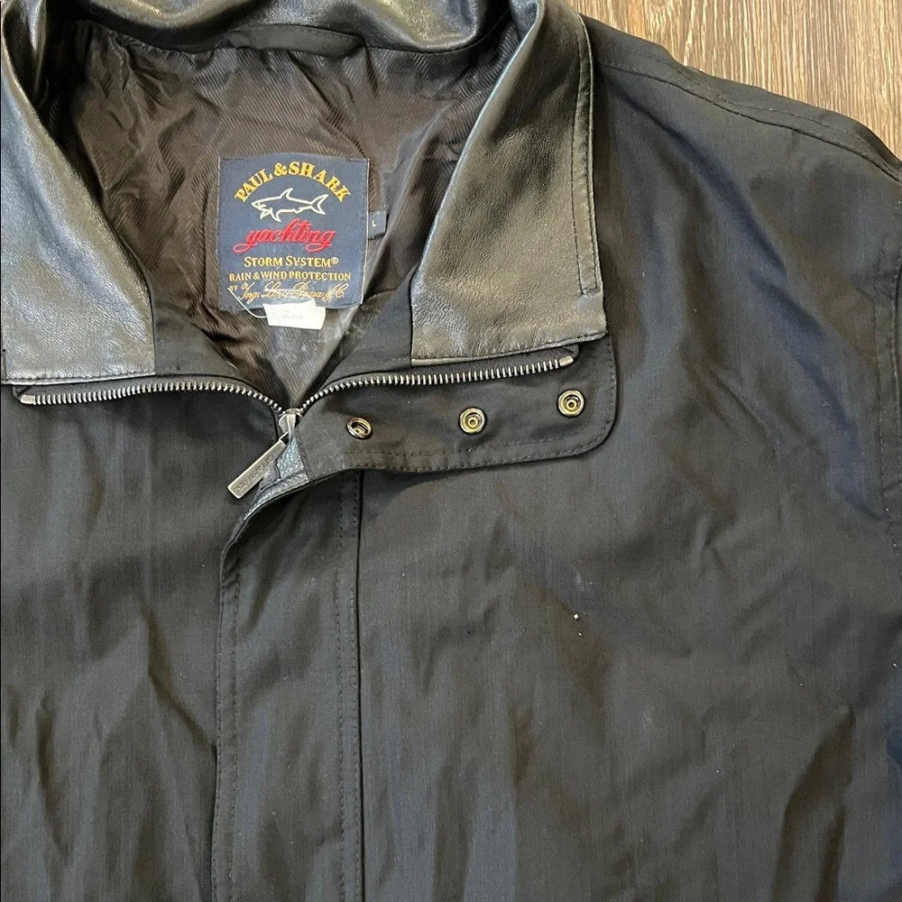 Paul & Shark Yachting Storm System Black Zip Up Jacket Mens Large Made In Italy